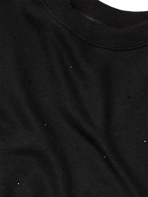Pamuklu Bisiklet Yaka Oversize Polar Sweatshirt