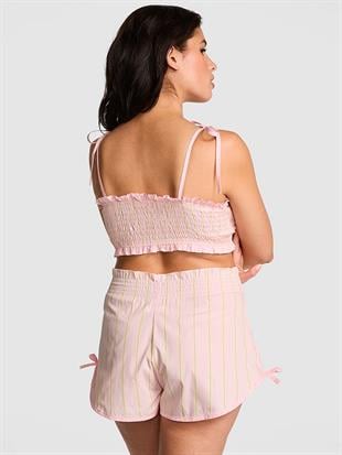 Pamuklu Bralette & Fırfırlı Şort Takım