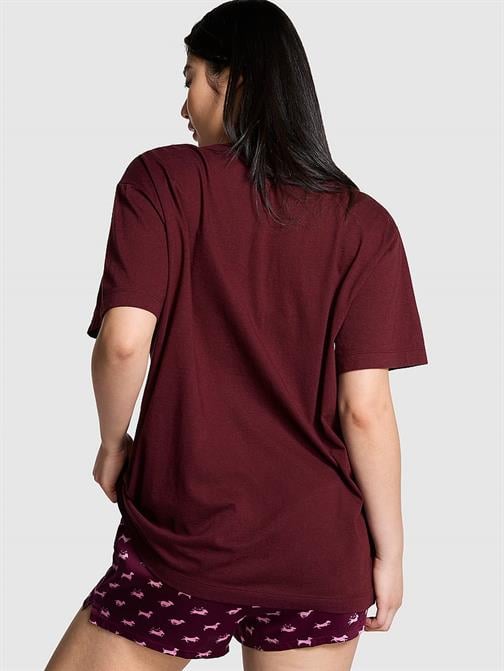 Pamuklu Oversize Uyku Tişörtü