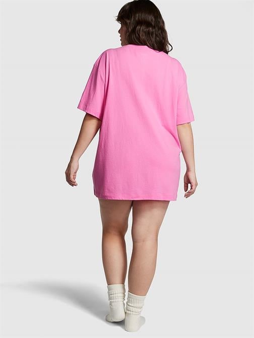 Pamuklu Oversize Uyku Tişörtü