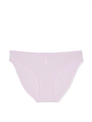 Pamuklu Pointelle Dantel Kenarlı Bikini Külot