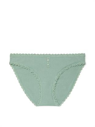 Pamuklu Pointelle Dantel Kenarlı Bikini Külot