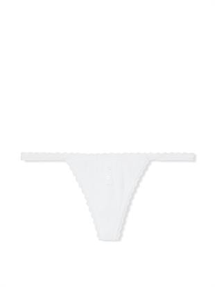 Pamuklu Pointelle Dantelli V-String Külot