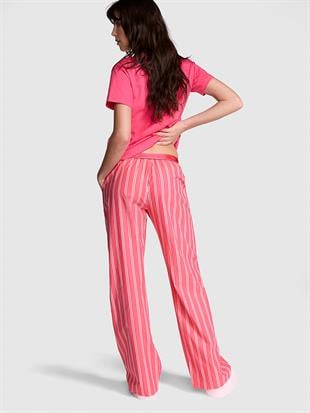 Pamuklu Poplin Logolu Pijama Altı