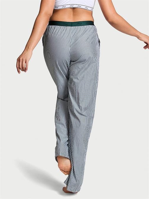 Pamuklu Poplin Logolu Pijama Altı