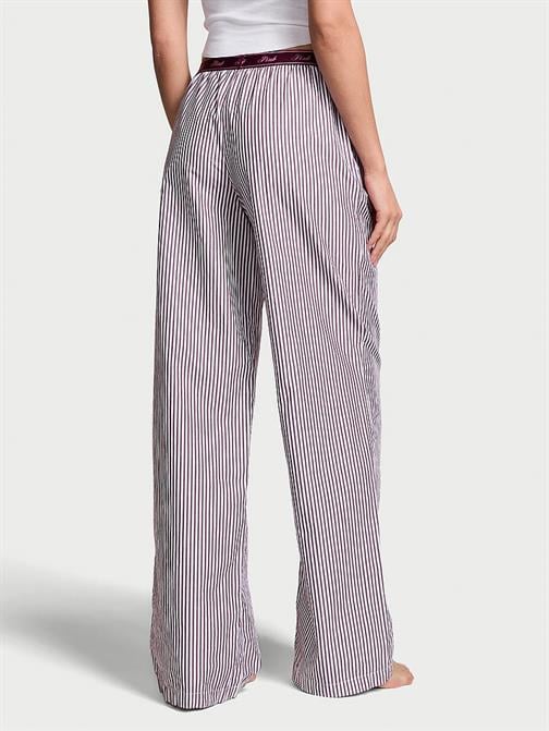 Pamuklu Poplin Logolu Pijama Altı