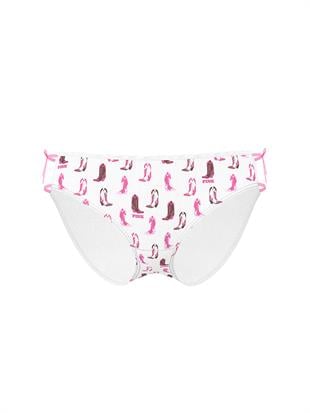 Pamuklu Yandan Bağlamalı Bikini Külotu