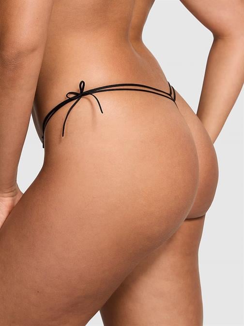 Pamuklu Yandan Bağlamalı V-String Külot