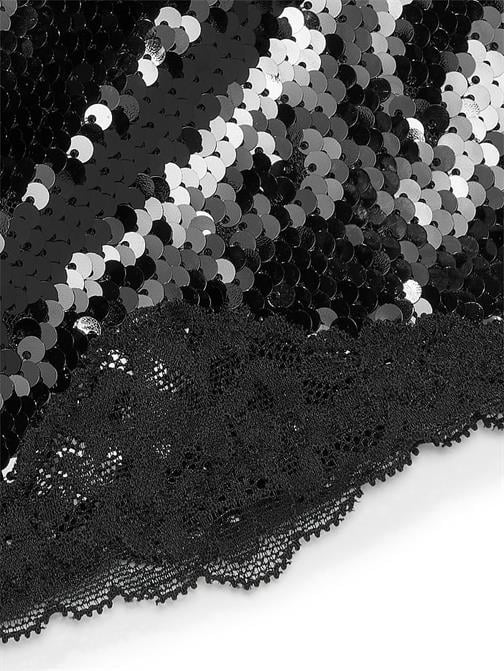 Payetli Bralet ve Mini Etek Takım