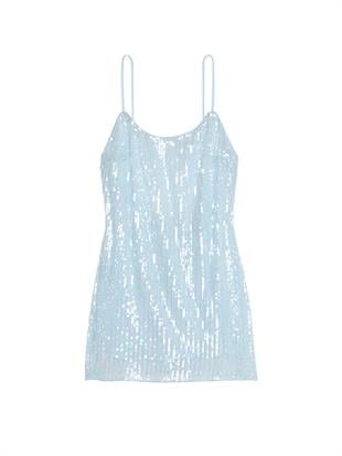 Payetli Simli Mini Slip Elbise