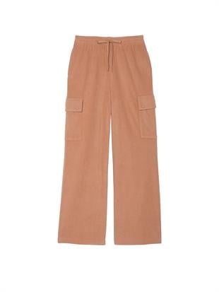 PINK Mikro Polar Geniş Paça Kargo Pantolon