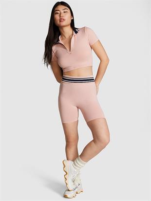 PINK Seamless Katlanabilir Biker Tayt