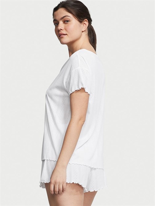Pointelle Kısa Pijama Takımı