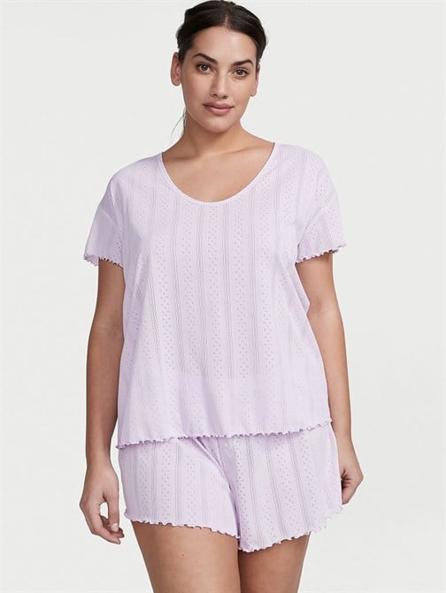Pointelle Kısa Pijama Takımı