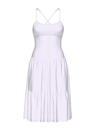 Prairie Poplin Midi Elbise