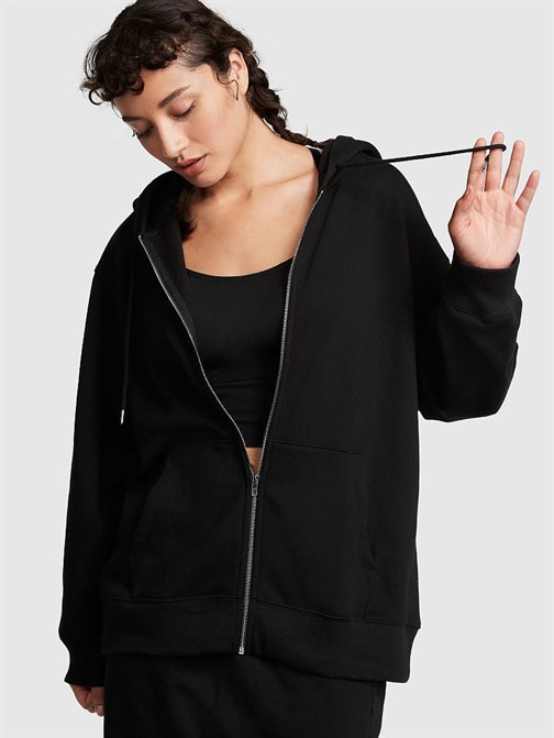 Premium Polar Oversize Fermuarlı Kapüşonlu Sweatshirt