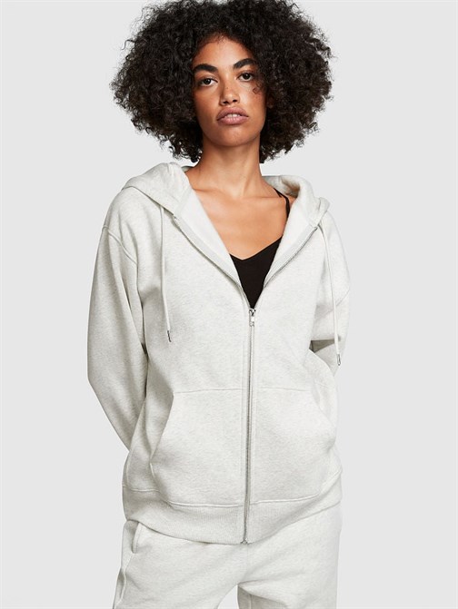 Premium Polar Oversize Fermuarlı Kapüşonlu Sweatshirt
