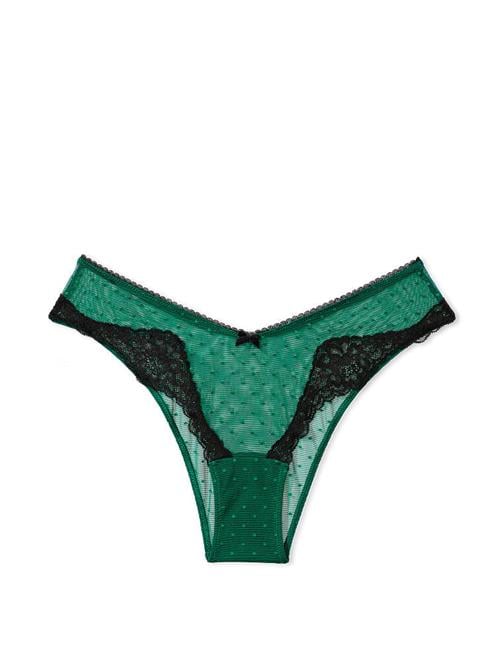 Puantiye Tüllü Dantelli Brazilian Külot