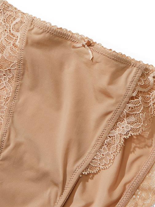 Pürüzsüz Dantelli Mini Askılı Bikini Külot