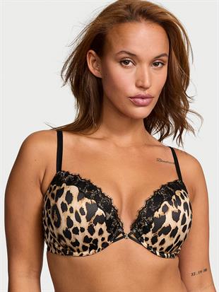Pürüzsüz Dantelli Push-Up Sütyen