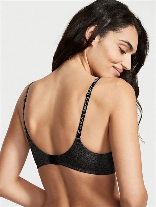 Push-Up Toparlayıcı Sütyen - Logo Detaylı Pürüzsüz Kırçıllı