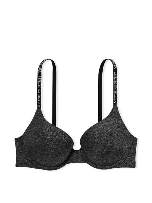 Push-Up Toparlayıcı Sütyen - Logo Detaylı Pürüzsüz Kırçıllı