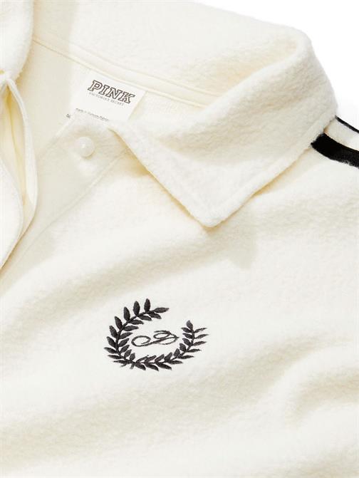 Reverse Crop Polo Sweatshirt