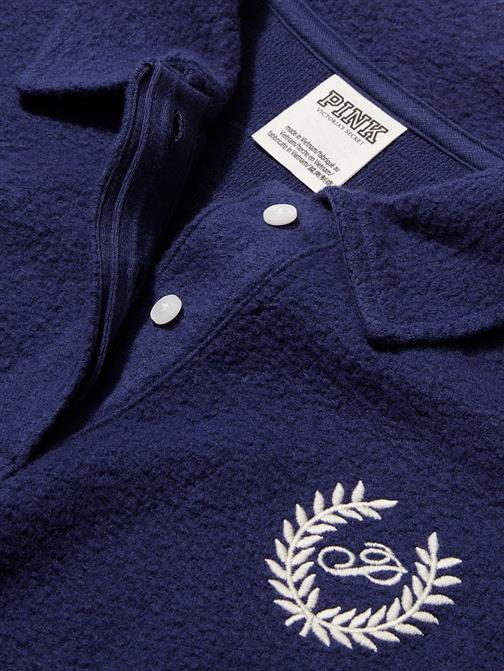 Reverse Crop Polo Sweatshirt