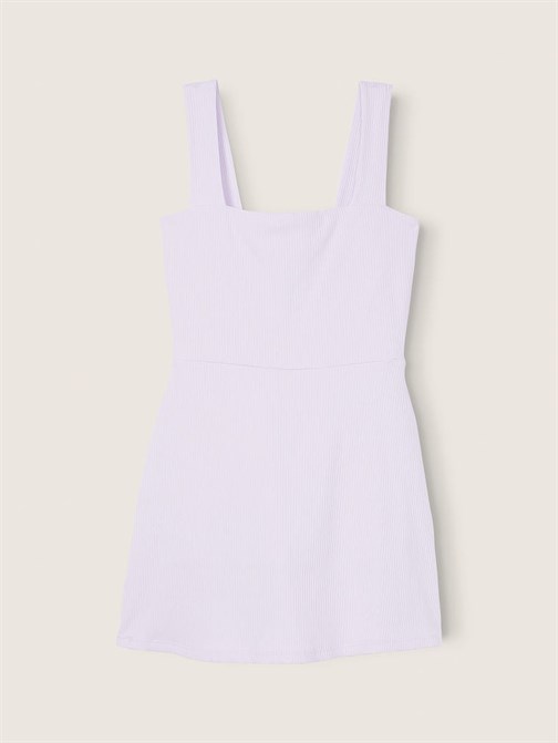 Rib Square Neck Active Dress