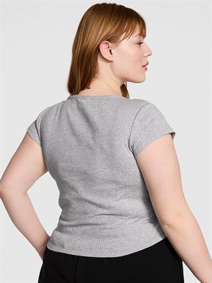 Ribanalı Henley Tişört