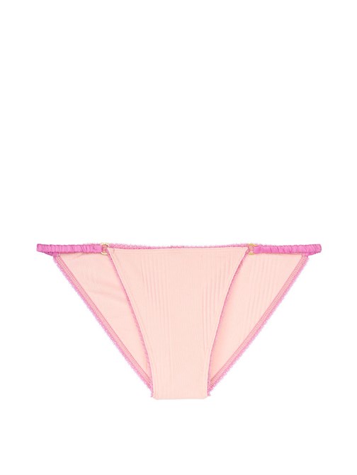 Ribbed Cotton String Bikini Panty