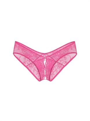 Rose Lace Crotchless Cheeky Panty
