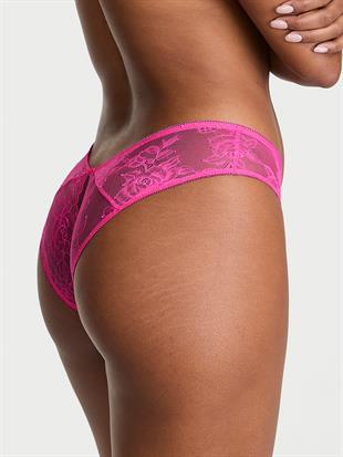 Rose Lace Crotchless Cheeky Panty