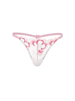 Şakayık İşlemeli V-String Külot