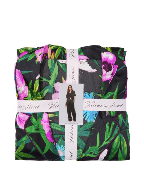 Saten Kısa Kollu Pijama Takımı