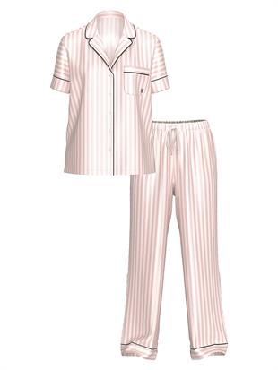 Saten Kısa Kollu Pijama Takımı