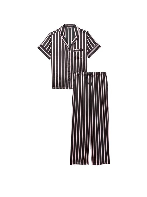 Saten Kısa Kollu Pijama Takımı