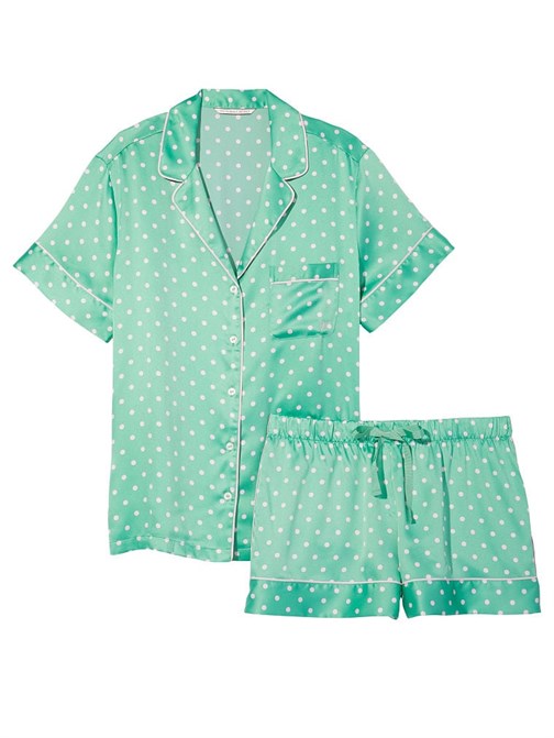 Saten Kısa Pijama Takımı