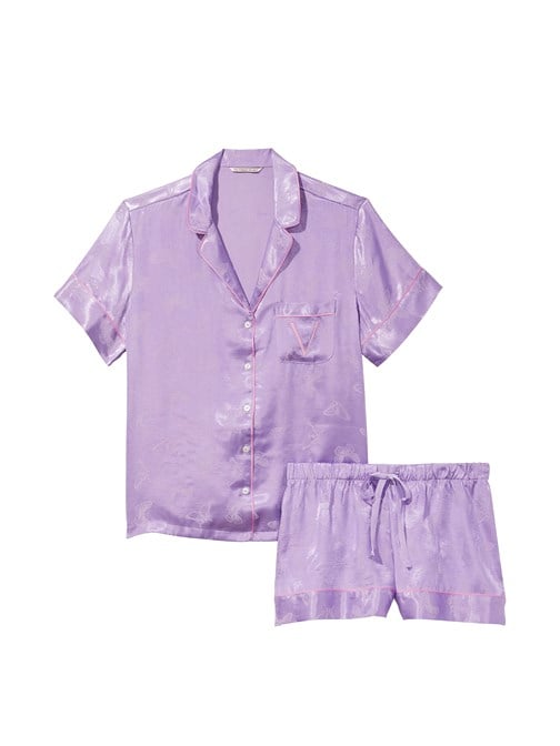 Saten Kısa Pijama Takımı
