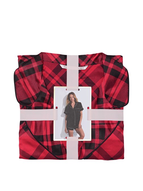 Saten Kısa Pijama Takımı