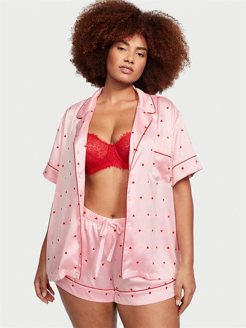 Saten Kısa Pijama Takımı