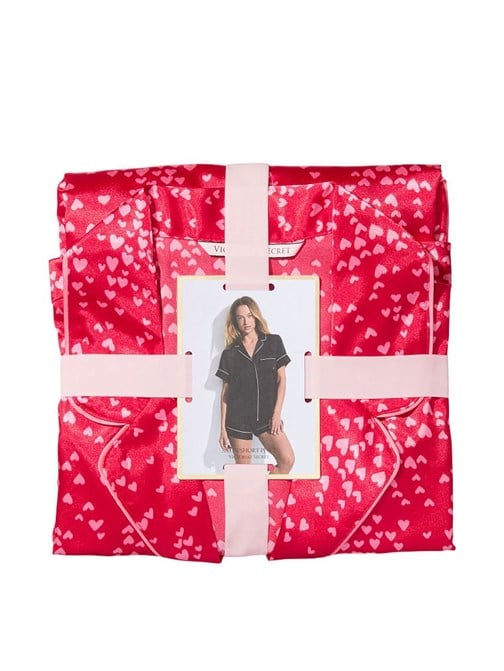 Saten Kısa Pijama Takımı