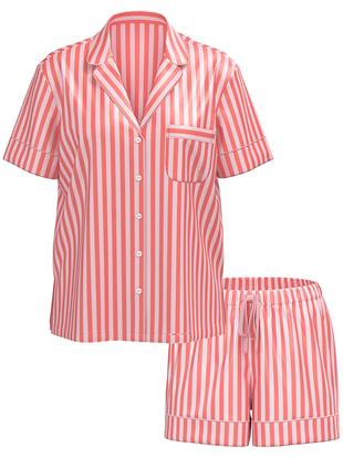 Saten Kısa Pijama Takımı