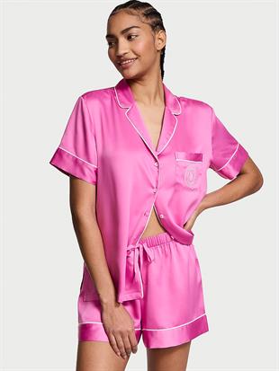 Saten Kısa Pijama Takımı