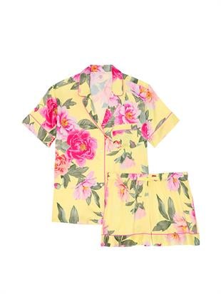 Saten Kısa Pijama Takımı