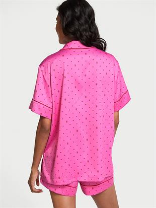 Saten Kısa Pijama Takımı