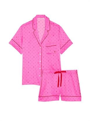Saten Kısa Pijama Takımı