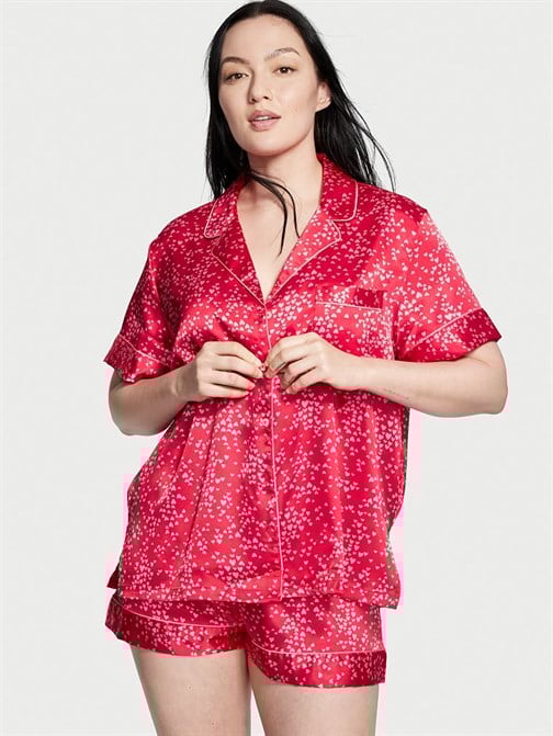 Saten Kısa Pijama Takımı
