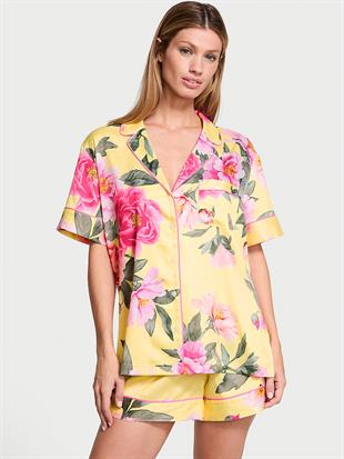 Saten Kısa Pijama Takımı