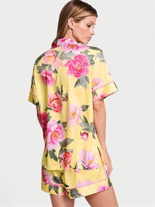 Saten Kısa Pijama Takımı